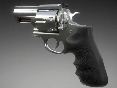 Ruger Super Redhawke Alaskan Low-poly 3D model