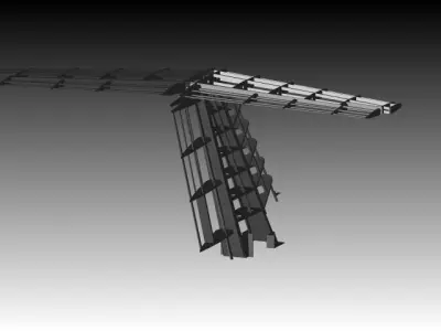 beechcraft king air b200 empennage 3D model