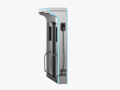 Electric Vehicle Charging Station 3 3D model