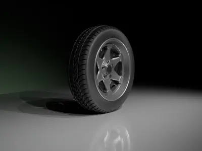 V6SSR wheel Low-poly 3D model