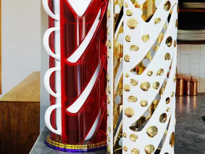 Coffee and Tea Cup or Mug Stacker Universal Fit 4 Elegant Models 3D print model