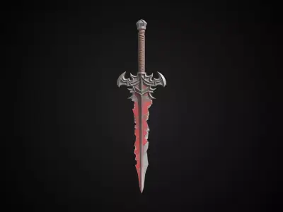 Stylized Orc Sword - Bloodbite - Game Ready 3D model
