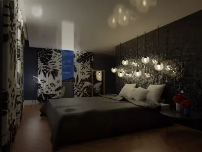  Bedroom Interior  blender 3D model