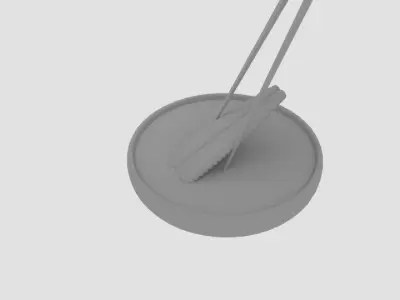 Chopstick Dip Dori Fillet Low-poly 3D model