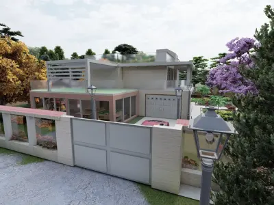 Beautiful forest retreat 3D model