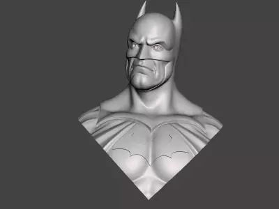 Batman bust 3d model with base for 3d printing  3D print model