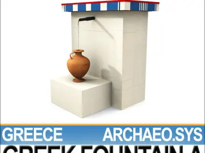 Ancient Greek Fountain A 3D model