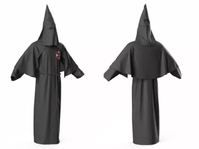 Black Suit Ku Klux Klan 3D model