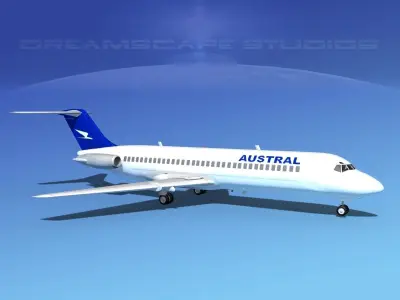 Douglas DC-9-30 Austral 3D model