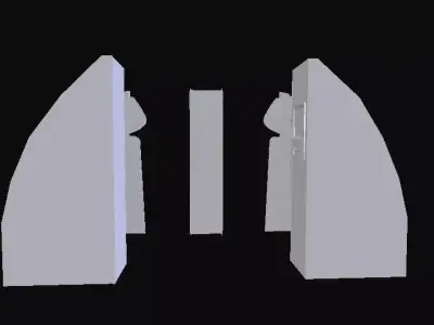INTERIOR - Cabin Door Planes Low-poly 3D model
