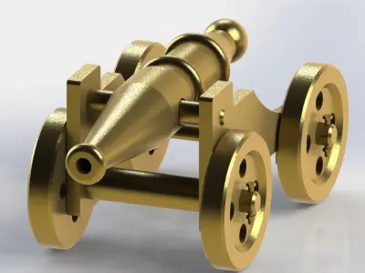 Mini Cannon 3D Model 3D model