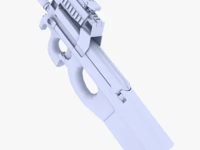 FN P90 Low-poly 3D model purchase