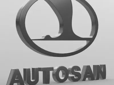 autosan logo 3D model
