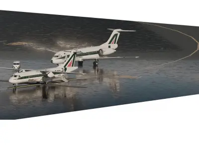 ATR42 ATR72 and FOKKER F70 3D model