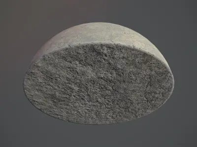 Concrete Hemisphere Barrier pack 1 Three Color Options Free low-poly 3D model