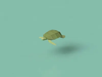 Low Poly Pirate Tropical Sea Fauna Animals Asset Pack Low-poly 3D model
