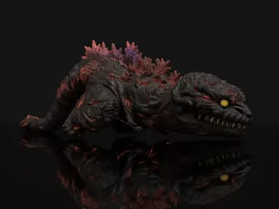 shin chibi gojira 3dprint 3D print model