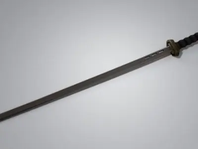 Katana sword Free low-poly 3D model