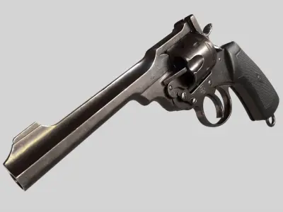 Webley MK VI Revolver PBR Low-poly 3D model