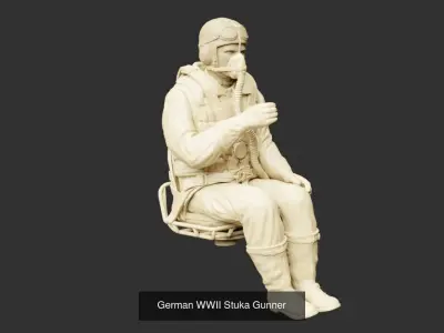 WWII German and Allied Pilot figures for 3d print 3D Model Collection