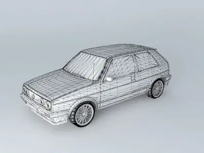 Volkswagen Golf Mk2 GTI Typ 19E 1989 Free 3D model
