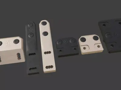 Arisaka Surefire Mlok Light Mounts Low Poly Game Ready 4K 2K Low-poly 3D model