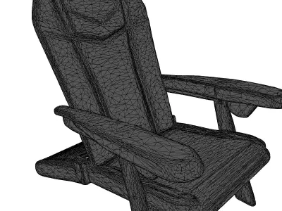 Mint Green Adirondack Outdoor Chair 3D model