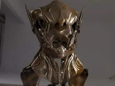 Sci-Fi helmet model sculpt 3D model