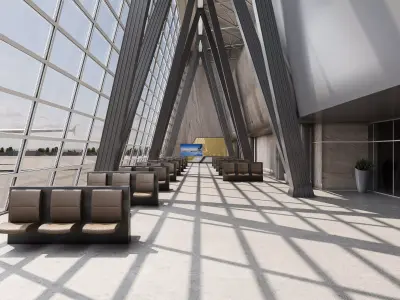 Airport Low-poly 3D model