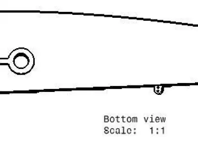 tunel de viento y perfil NACA 4212 3D model