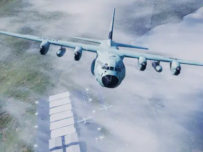 Lockheed WC130 Hercules - The Hurricane Hunter Low-poly 3D model