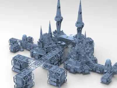 Ancient Mars Temple collections 3D model