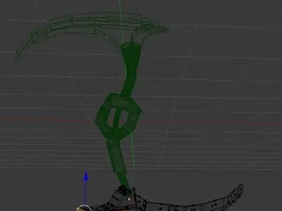 Double bladed Scythe 3D model 3D model