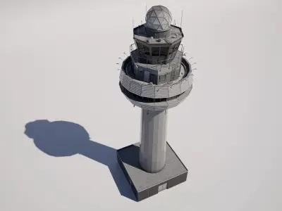 Airport Control Tower 3D model