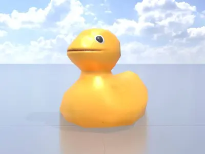 Low-Poly Rubber Duck Free low-poly 3D model