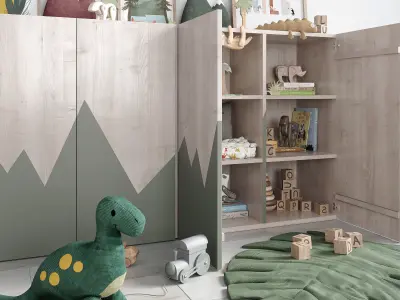 A Large Set Of Decor For A Nursery In Jungle Style 3D model