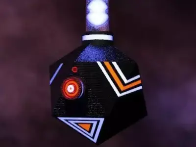 Robot arm isometric Low-poly 3D model