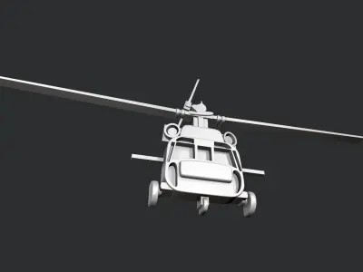 STL models for 3D printing and CNC Blackhawk helicopter 3D print model