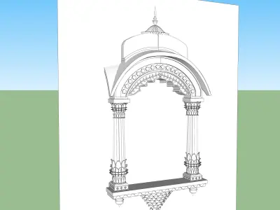 indian jodhpuri stone jharokha 3D model
