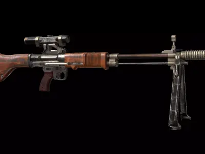 FG 42 Low-poly 3D model
