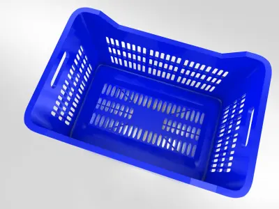 Plastic Crate T2 Low-poly 3D model