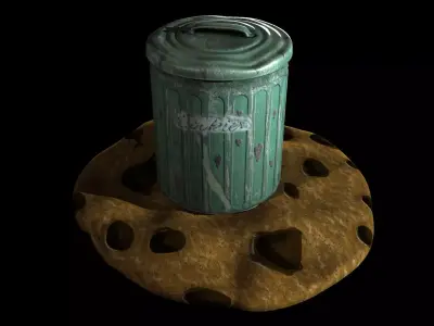 Biscuit tin Free low-poly 3D model