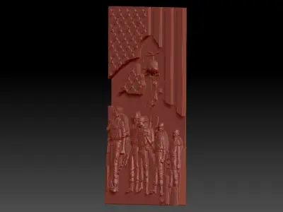 USA flag 3D print model