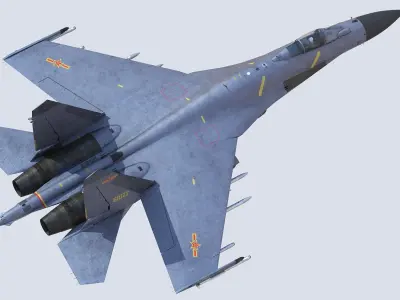 Chengdu J11 Fighter 3D model