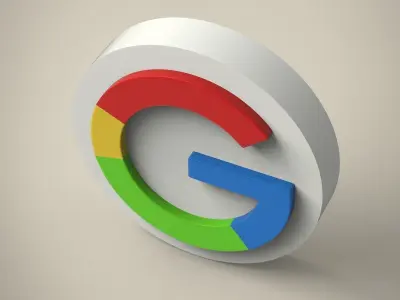 Google logo Low-poly 3D model
