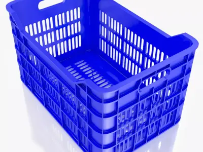 Plastic Crate T2 Low-poly 3D model