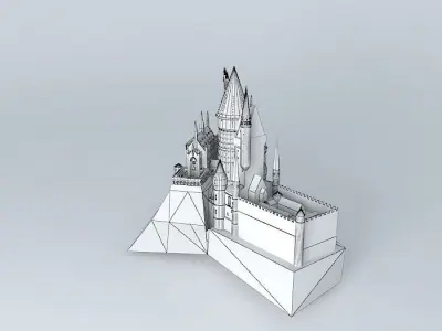 wizarding world of harry potter castle Free 3D model