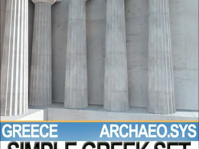 Simple Greek Environment 3D model