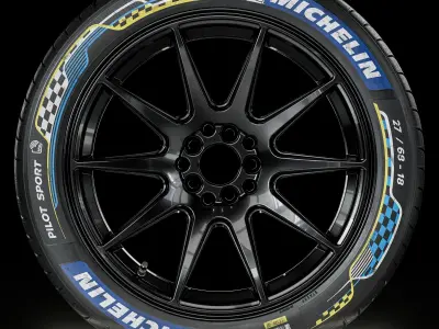 Michelin Pilot Sport E 27 68-18 3D model