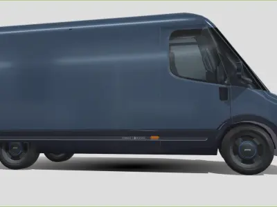 EDV 500 electric stepvan Low-poly 3D model
